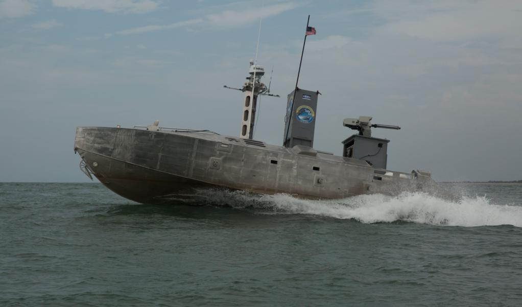 Экспедиционный боевой безэкипажный (автономный) корабль на учении  ANTX (Advanced Naval Technology Exercise) East 2019, фото сделано 12 июля 2019 года в районе  Camp Lejeune,  шт. Северная Каролина