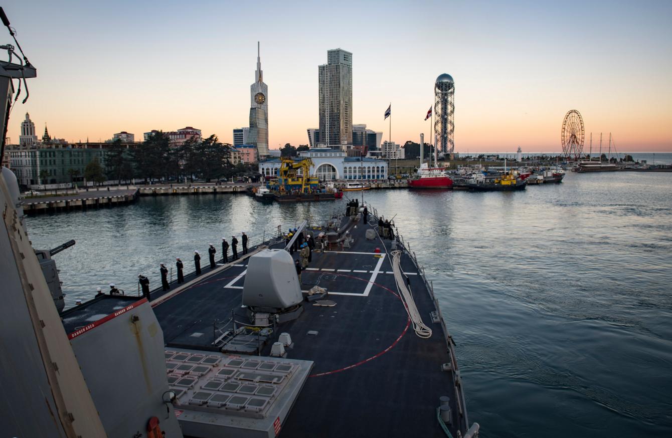 Американский эсминец ПРО типа Arleigh Burke USS Donald Cook (DDG 75) прибыл в Batumi, Грузия, фото сделано 21 января 2019 года